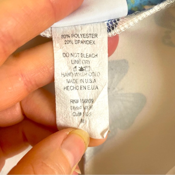 Vintage Ivory Butterfly Jumpsuit Bodysuit~Size M - Picture 8 of 14